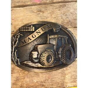 Case Magnum Tractor Promo Belt Buckle Farmer Equipment Vtg 90s Spec Cast